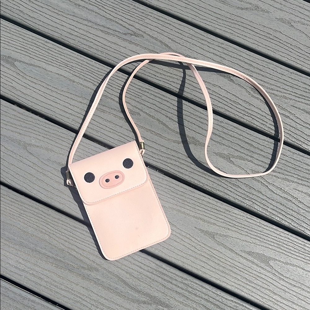 Cute Pink Piglet Phone Crossbody Bag